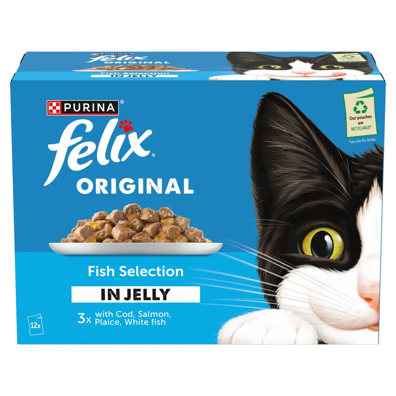Felix Original Fish Selection in Jelly Wet Cat Food 12 x 85g