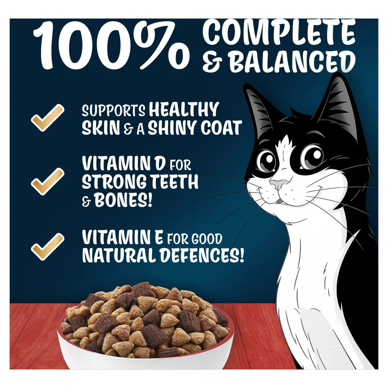 Felix Doubly Delicious Beef Chicken & Vegetables Dry Cat Food 750g