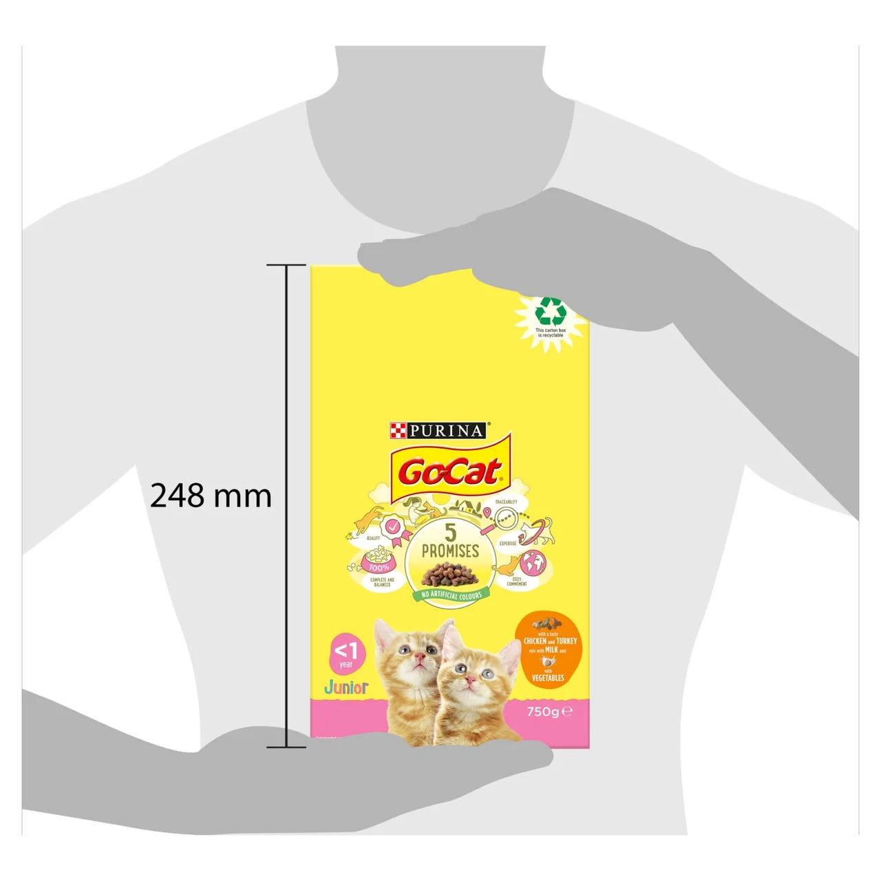 Go-Cat Kitten Chicken Turkey and Milk Dry Cat Food 750g