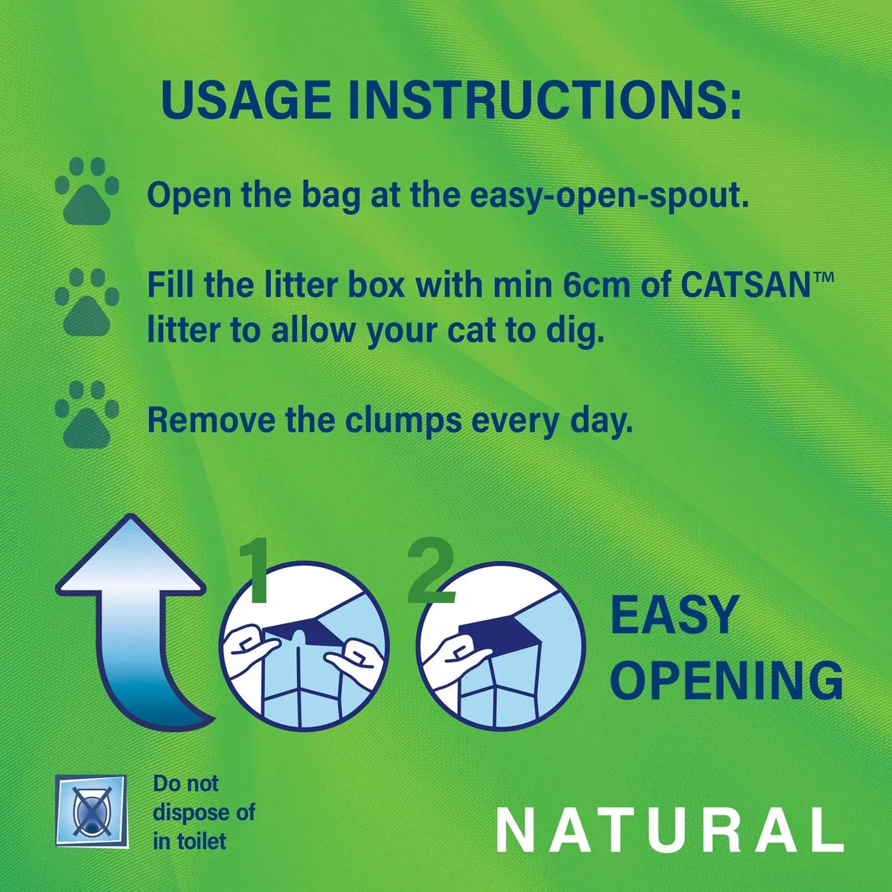 Catsan Natural 100% Biodegradable Clumping Odour Control Cat Litter 20L