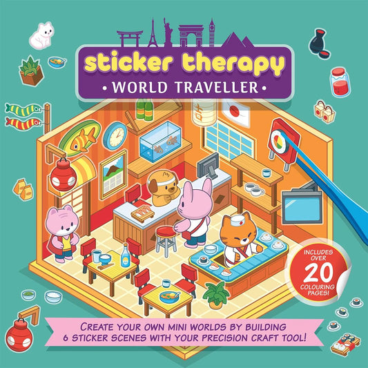 Igloo Books Sticker Therapy World Traveller