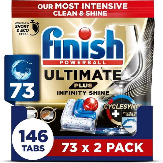 Finish Ultimate Plus Infinity Shine Dishwasher Tablets Fresh 146 per pack