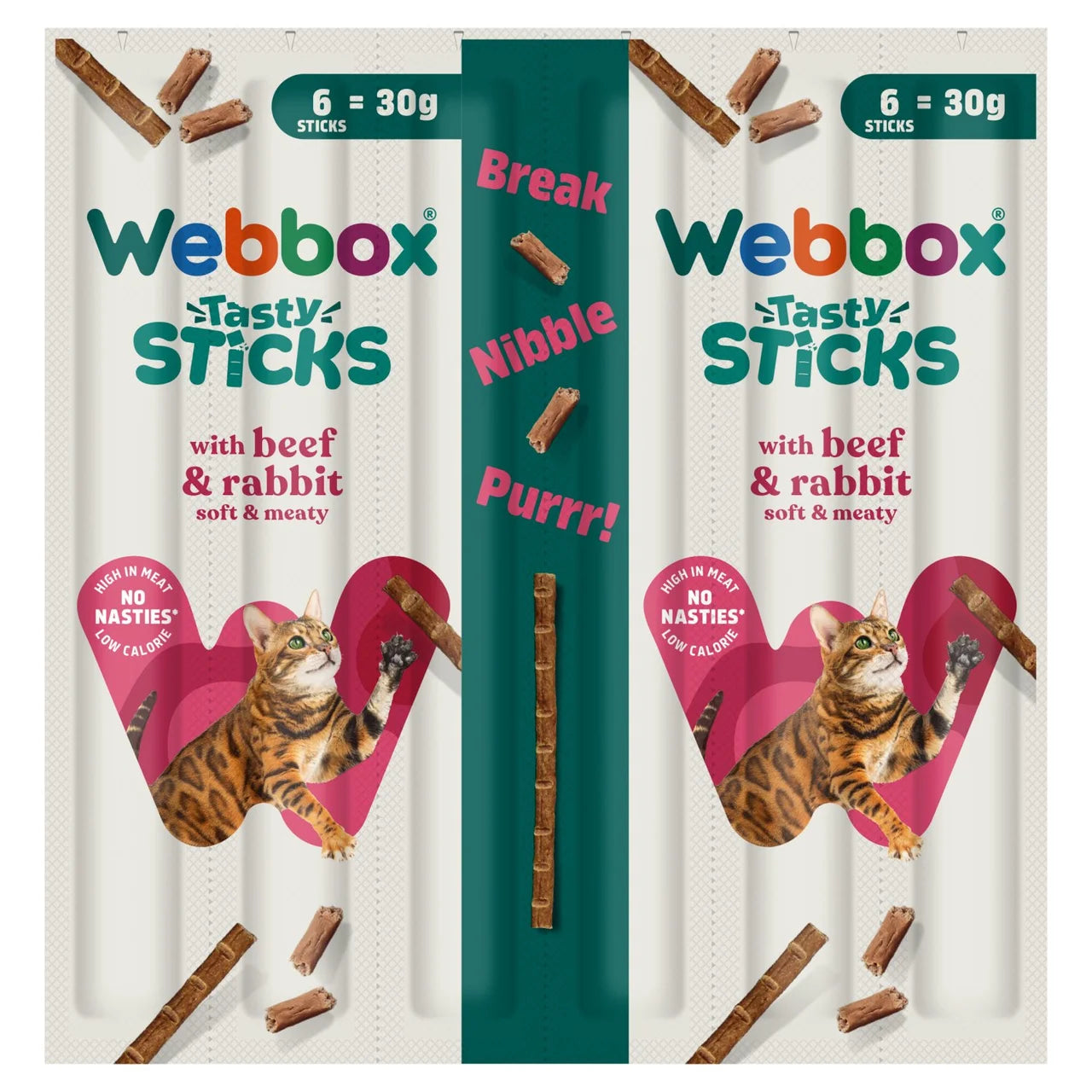 Webbox Cats Delight Tasty Sticks with Beef & Rabbit 30g