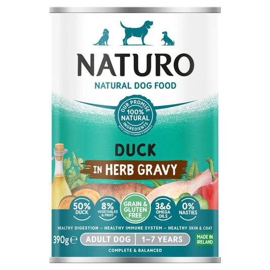 Naturo Grain & Gluten Free Duck in Herb Gravy 390g