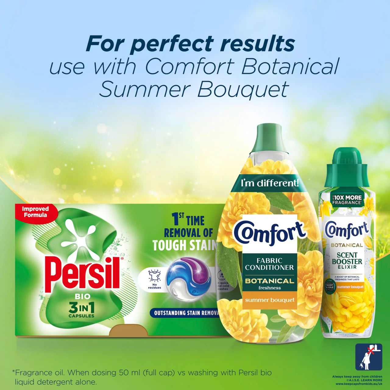 Persil Bio 3 in 1 Laundry Washing Detergent Capsules 26 Washes