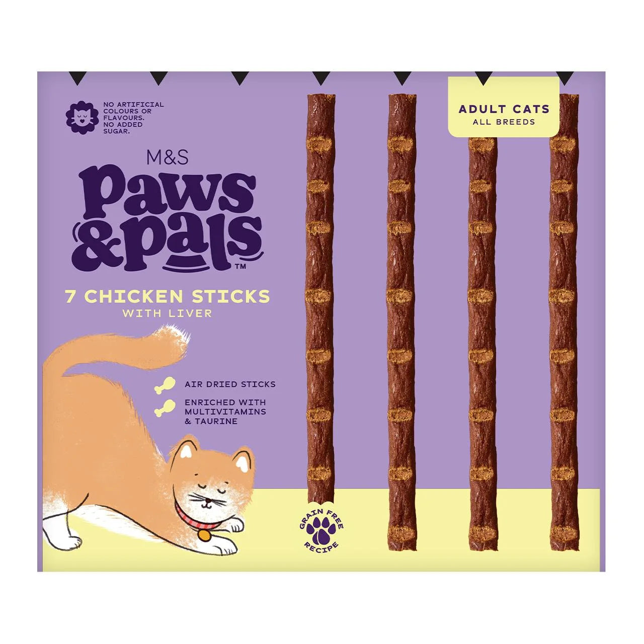 M&S Paws & Pals Deli Chicken Stick Cat Treats 35g