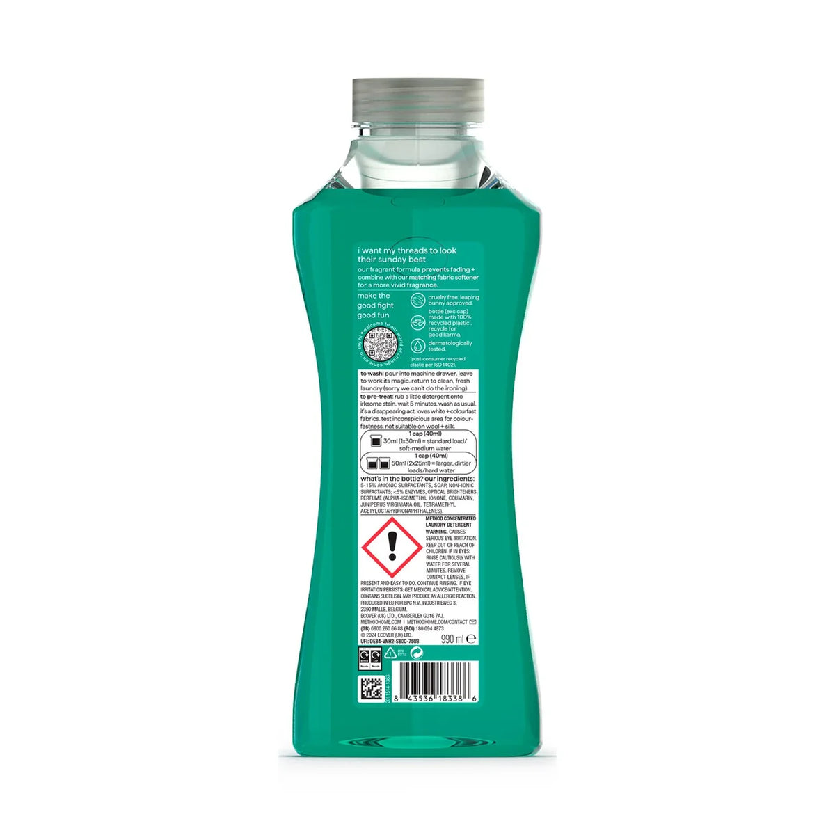 Method Concentrated Laundry Liquid Tropical Coconut 990ml