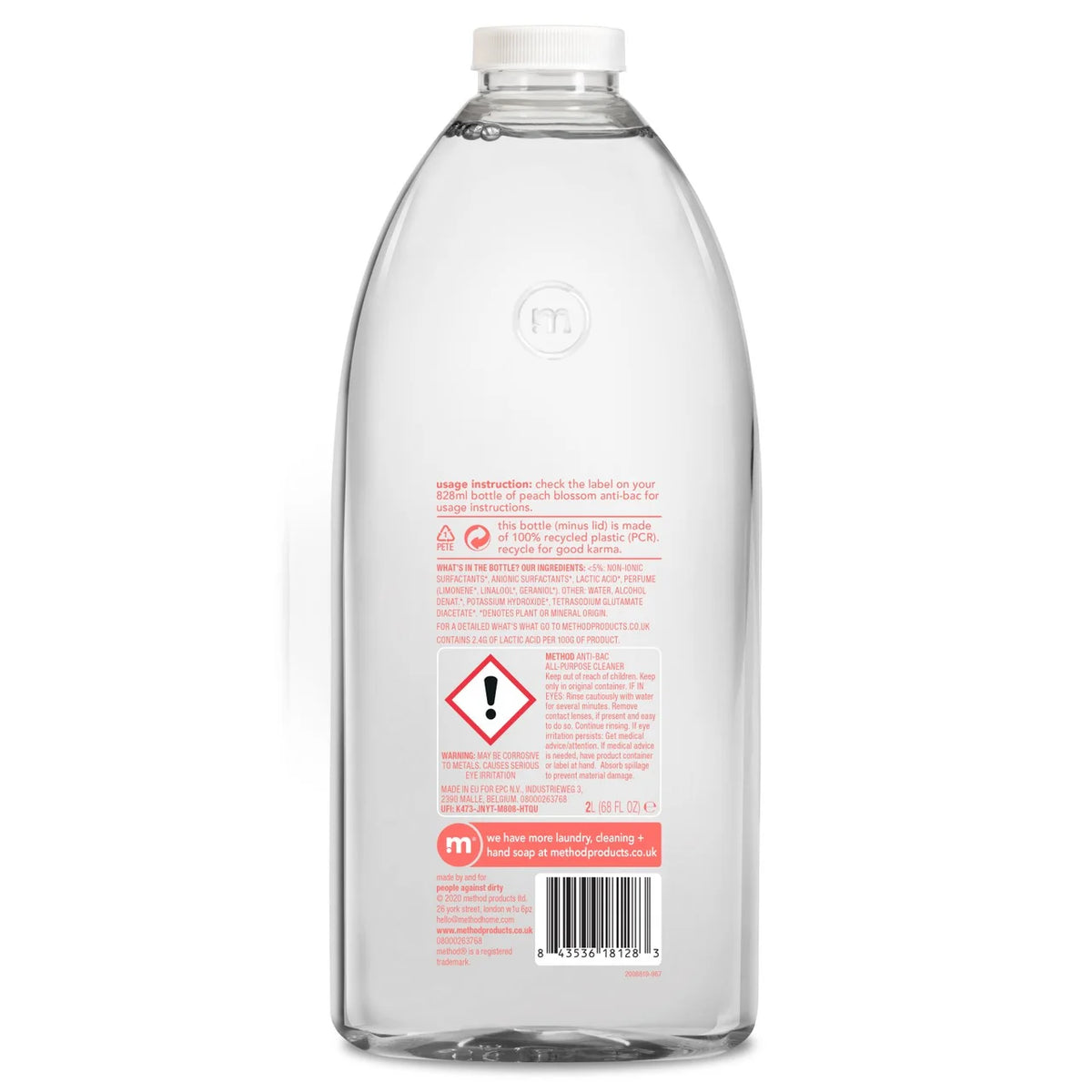Method Antibacterial All Purpose Cleaner Refill Peach Blossom 2L