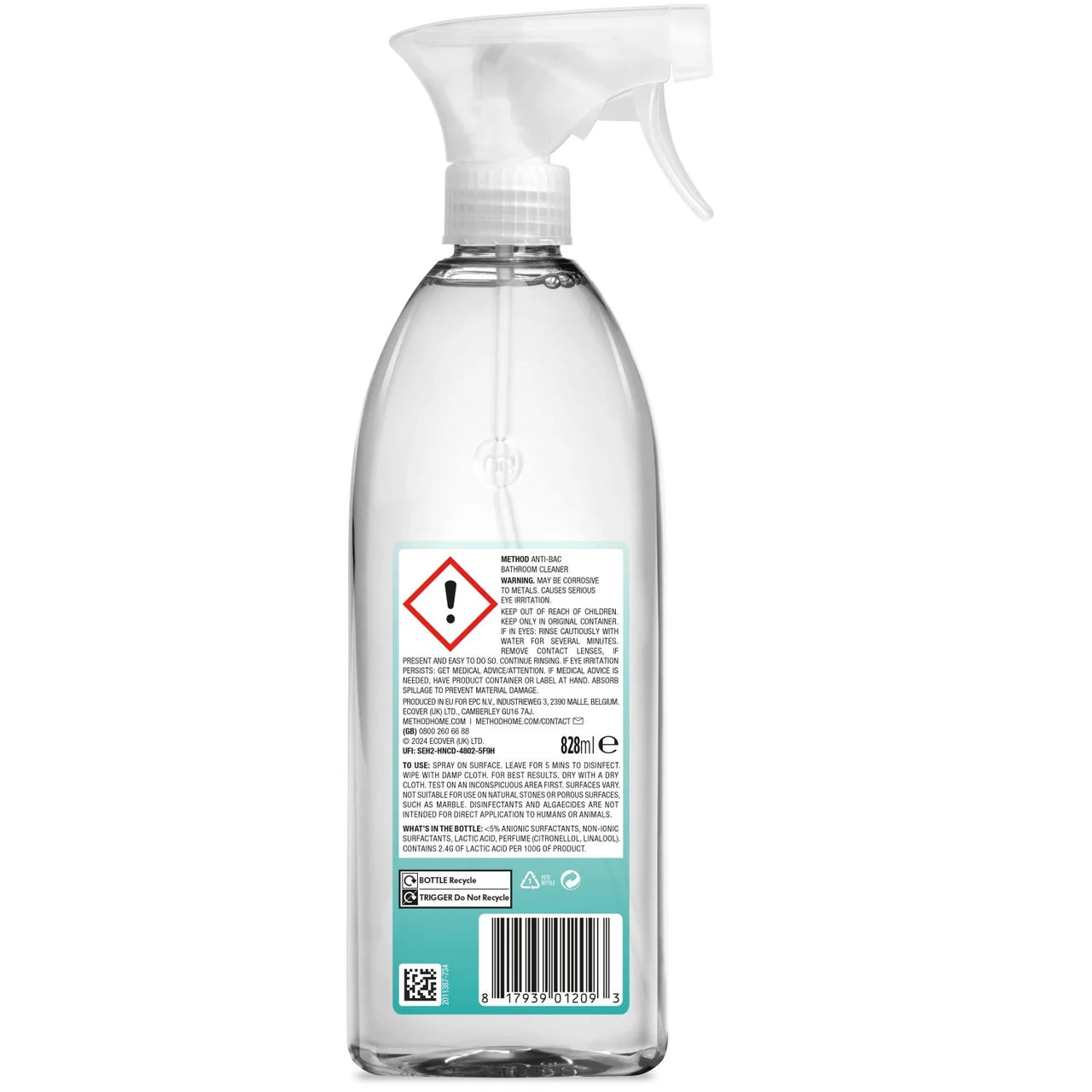 Method Antibacterial Bathroom Cleaner Water Mint 828ml