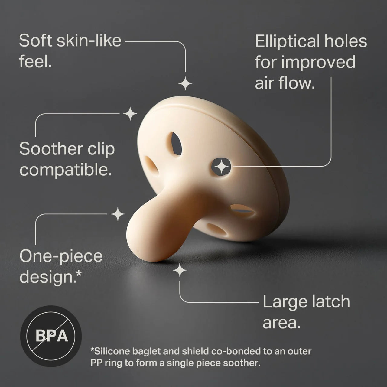 Tommee Tippee Breastlike Soothers 6-18m , 2 per pack