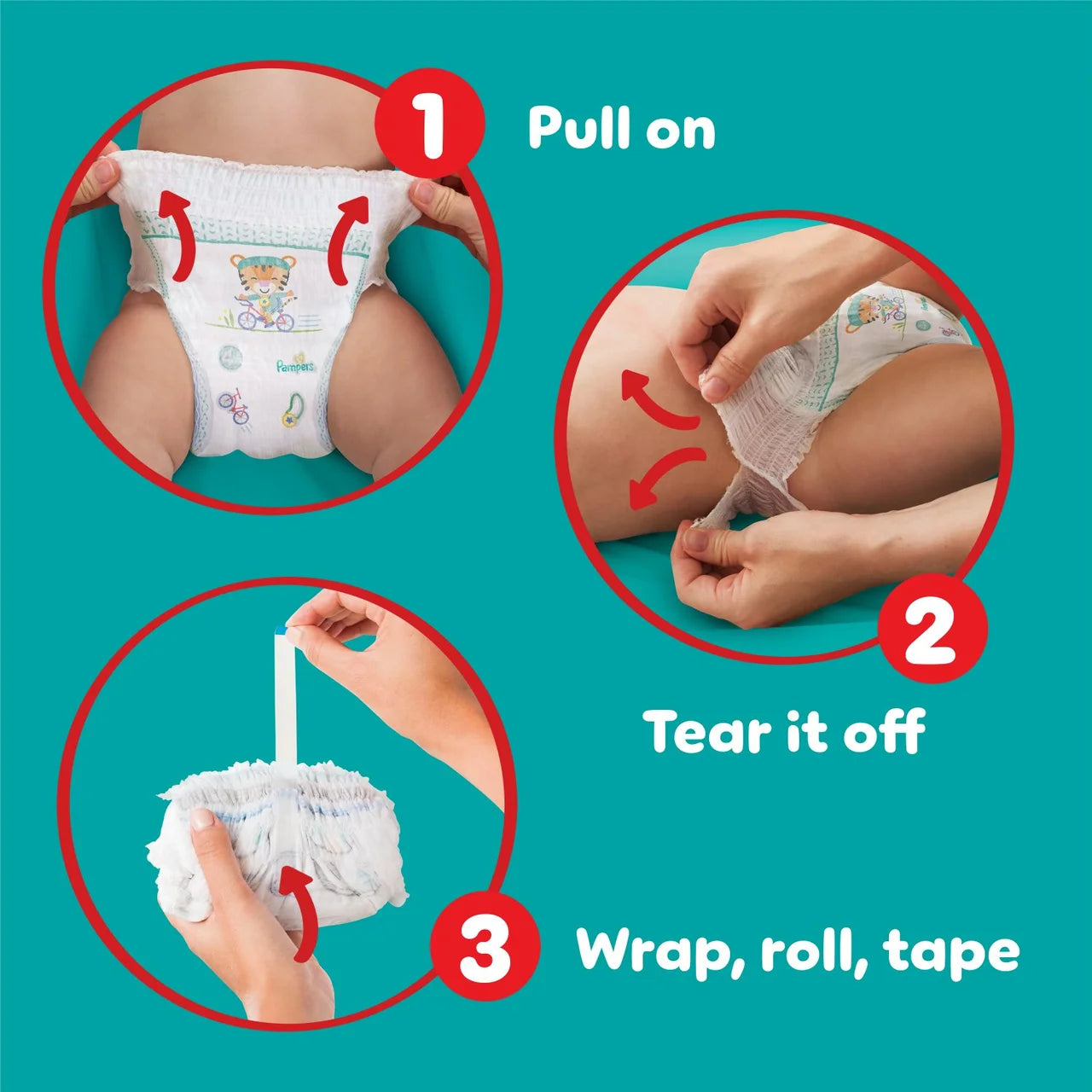 Pampers Baby-Dry Nappy Pants Size 8 (17kg+) Jumbo 44 per  Pack