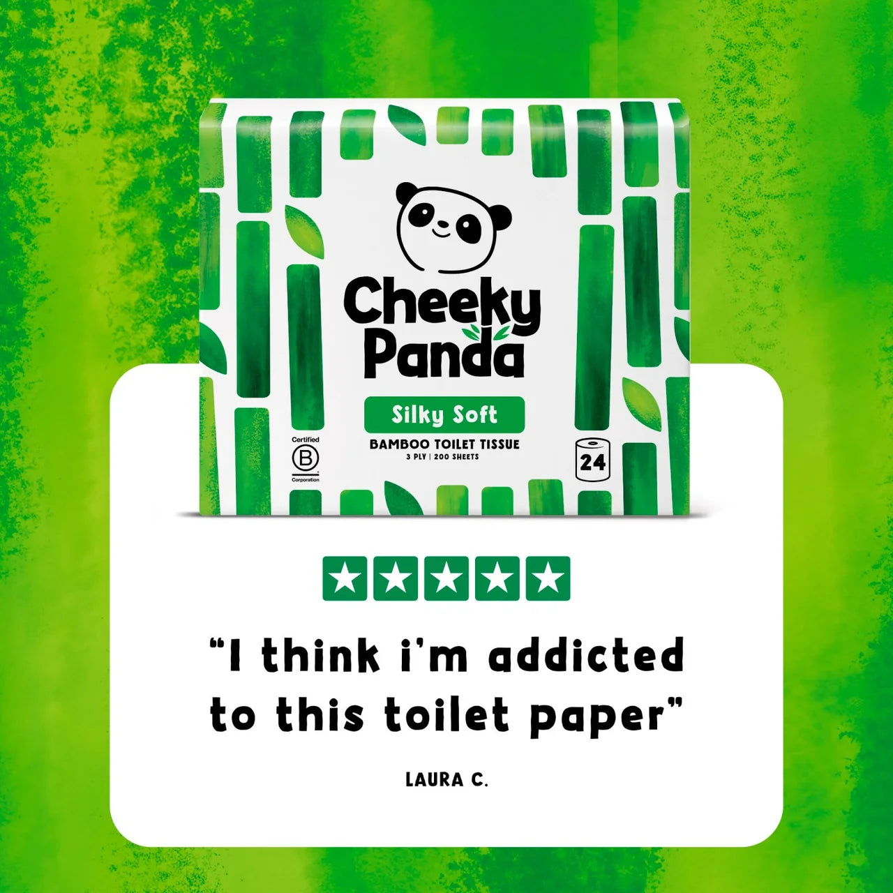 Cheeky Panda Silky Soft Bamboo Toilet Paper 24 per pack