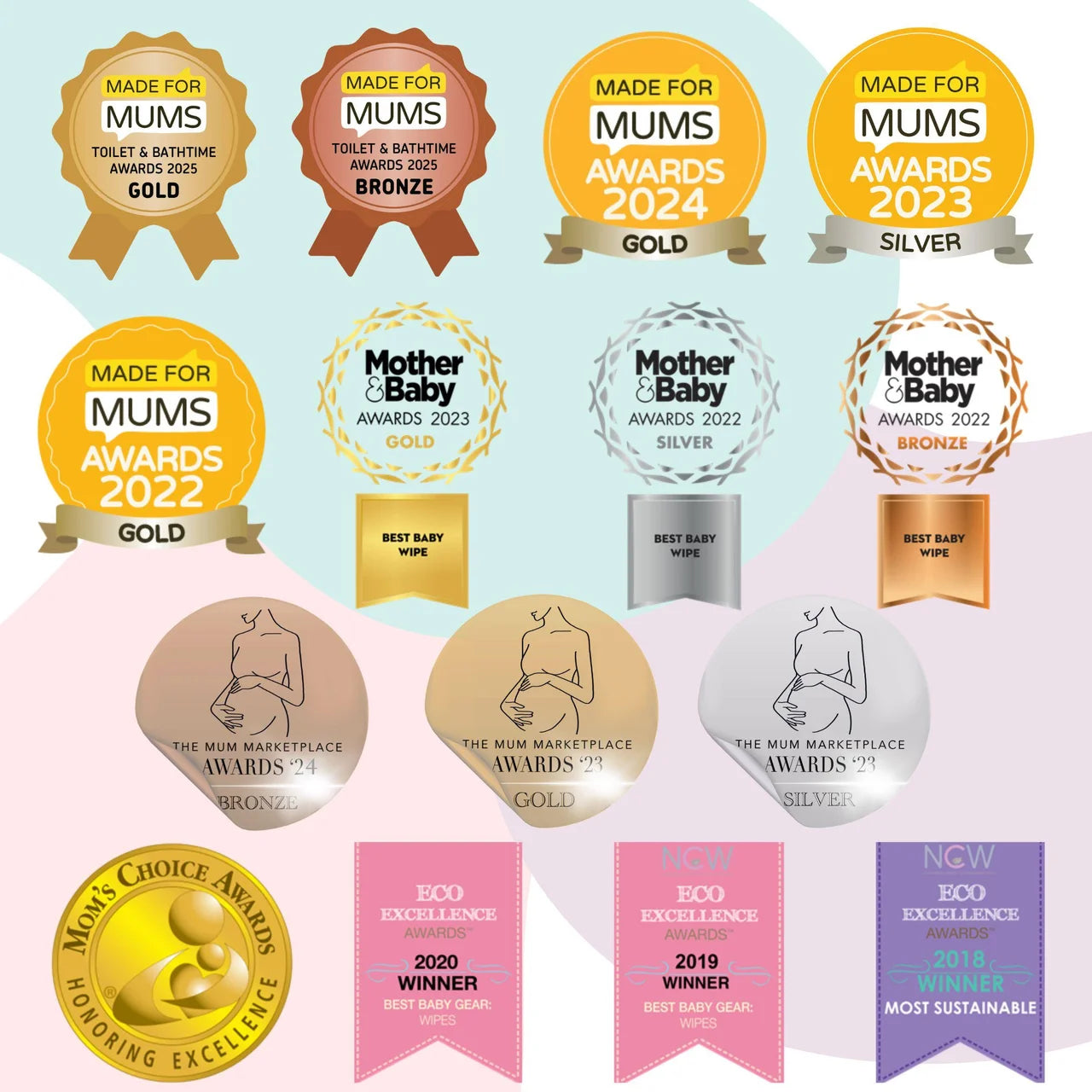 Kinder by Nature Plant-Based Wipes 8 x 56 per pack