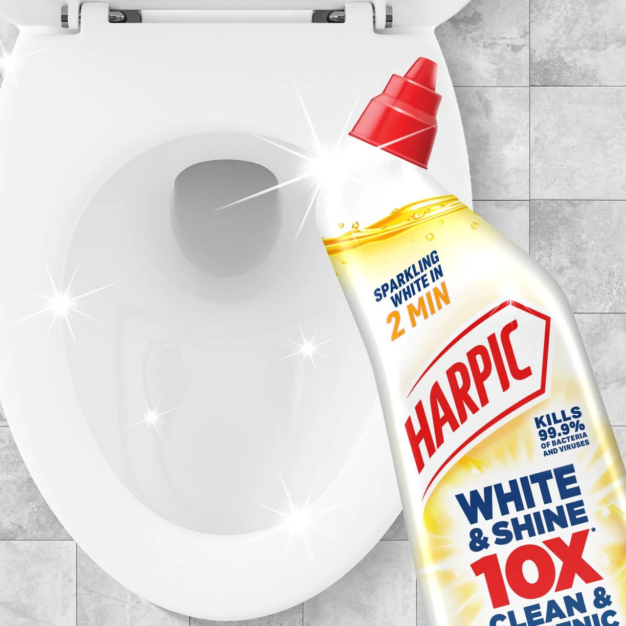 Harpic White & Shine Bleach Citrus Toilet Cleaner Gel 750ml