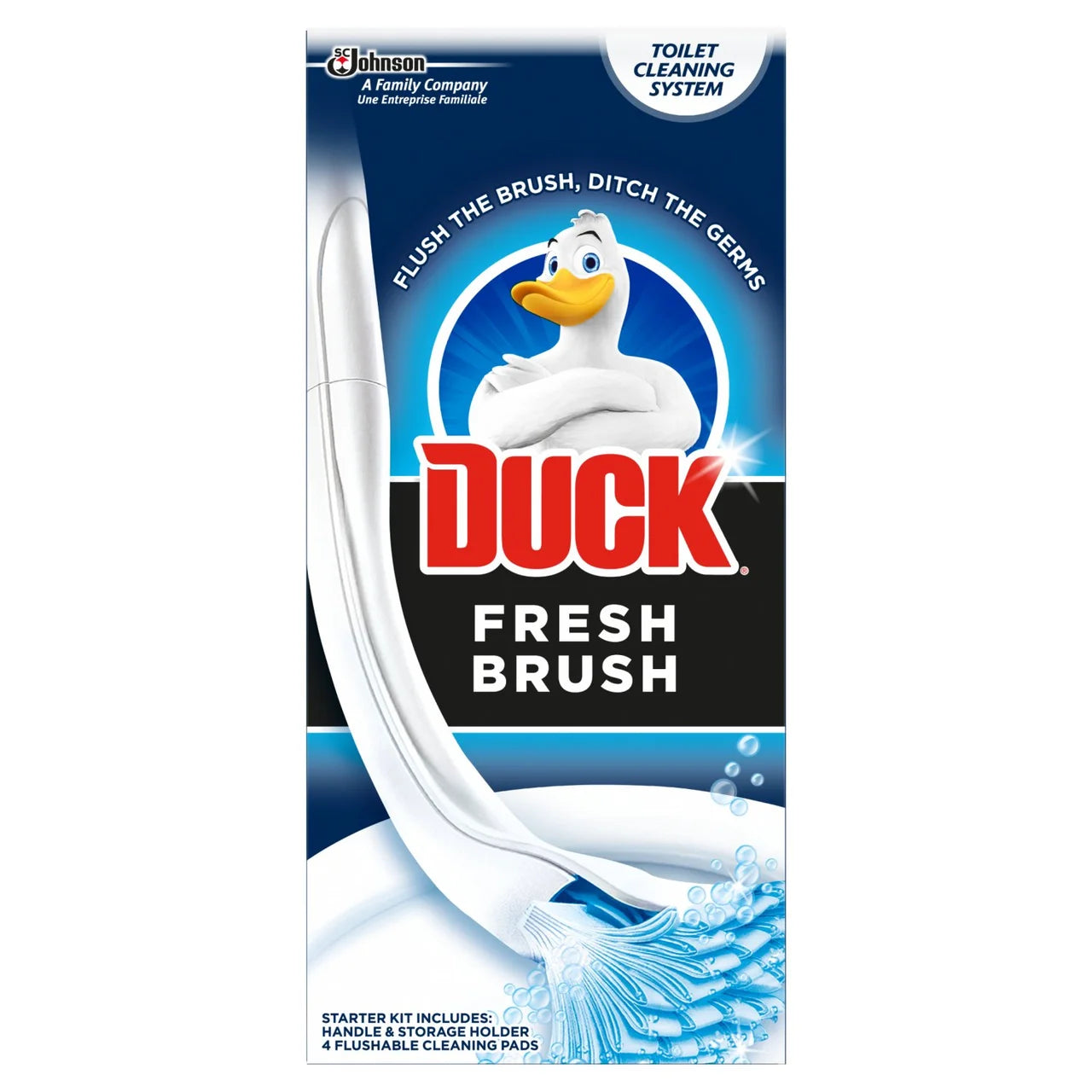 Duck Toilet Fresh Brush Starter Kit 1 Handle 4 Refills 5 per pack