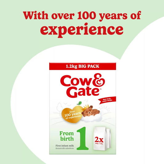 Cow & Gate 1 First Infant Baby Milk Formula Powder from Birth Big Pack 2 x 600g