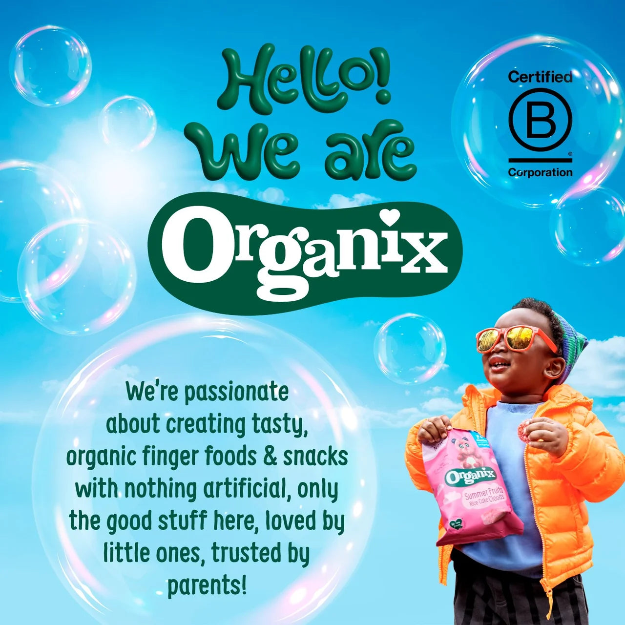 Organix Oat & Banana Mini Flapjack Bites Toddler Snack Multipack 12+ Months 4 x 20g
