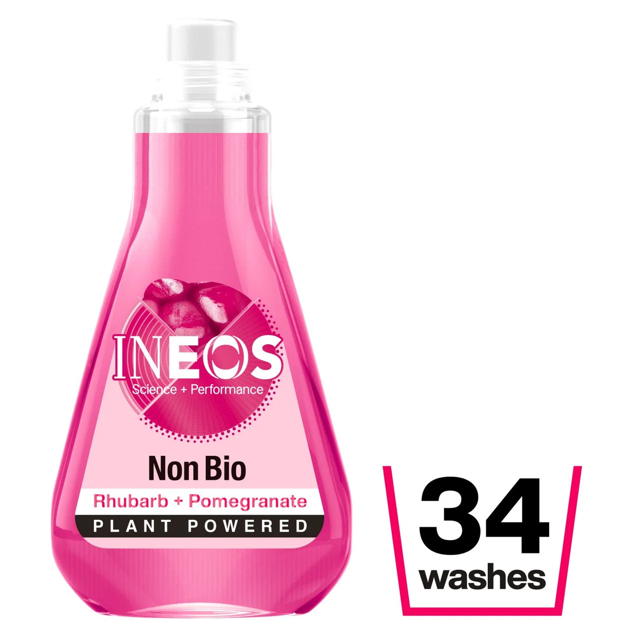 INEOS Non Bio Laundry Liquid Detergent Rhubarb + Pomegranate 33 Washes 1000ml