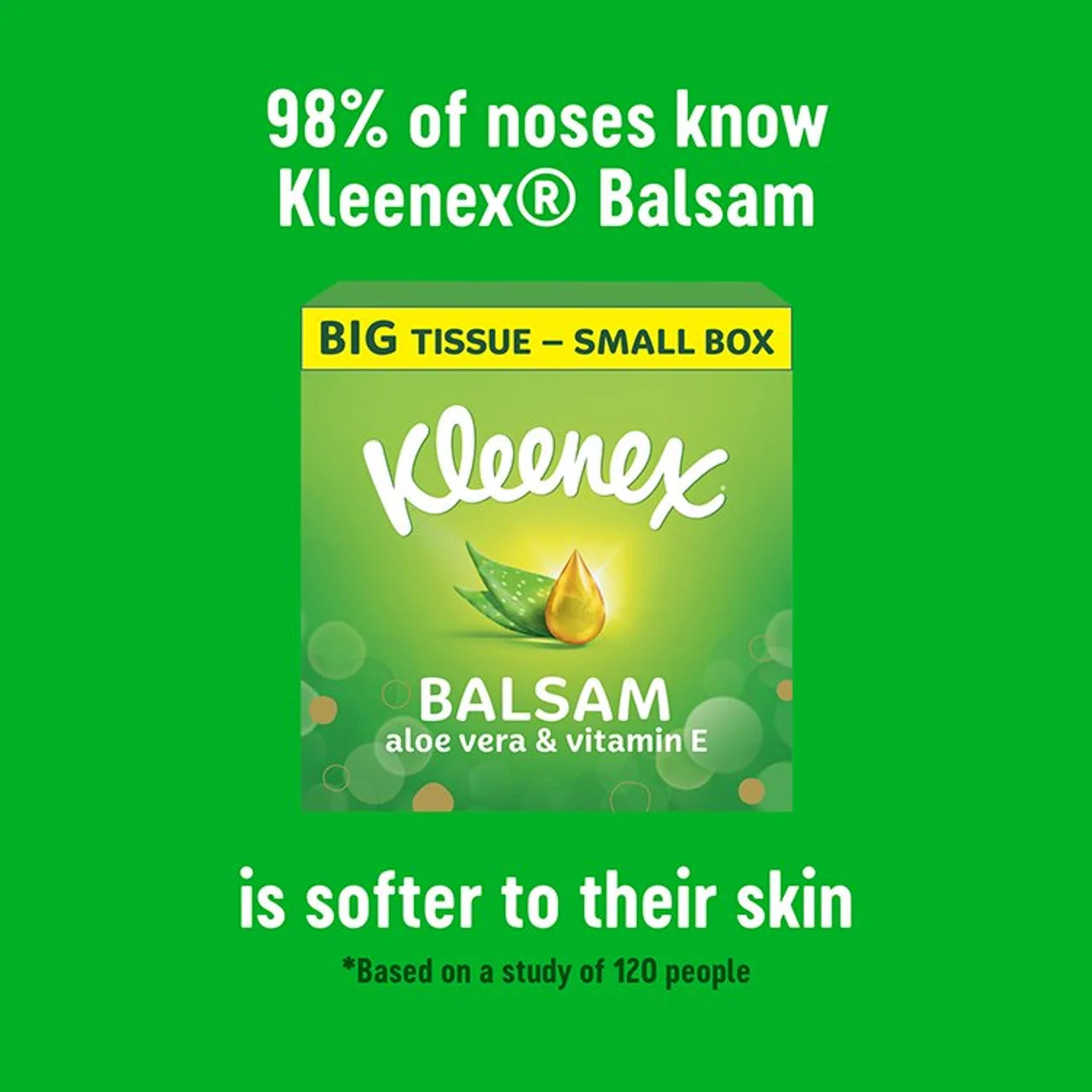 Kleenex Balsam Tissues Extra Large Compact Box 40 per pack