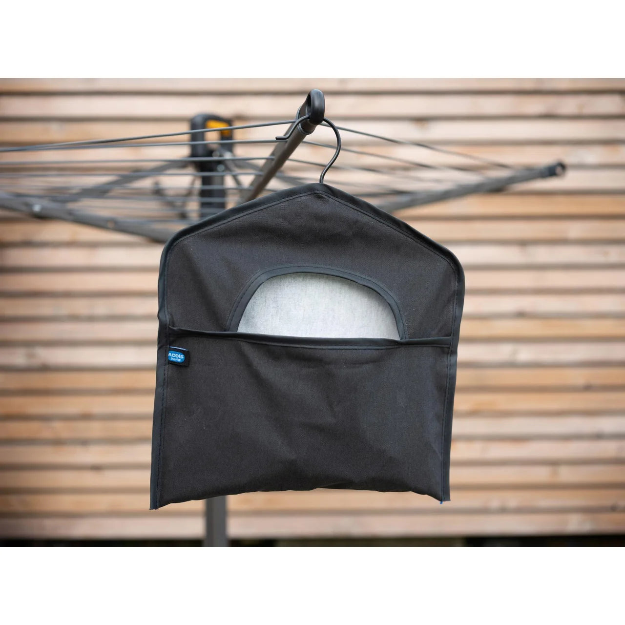 Addis Clothes Peg Storage Bag with hanging hook, Black
