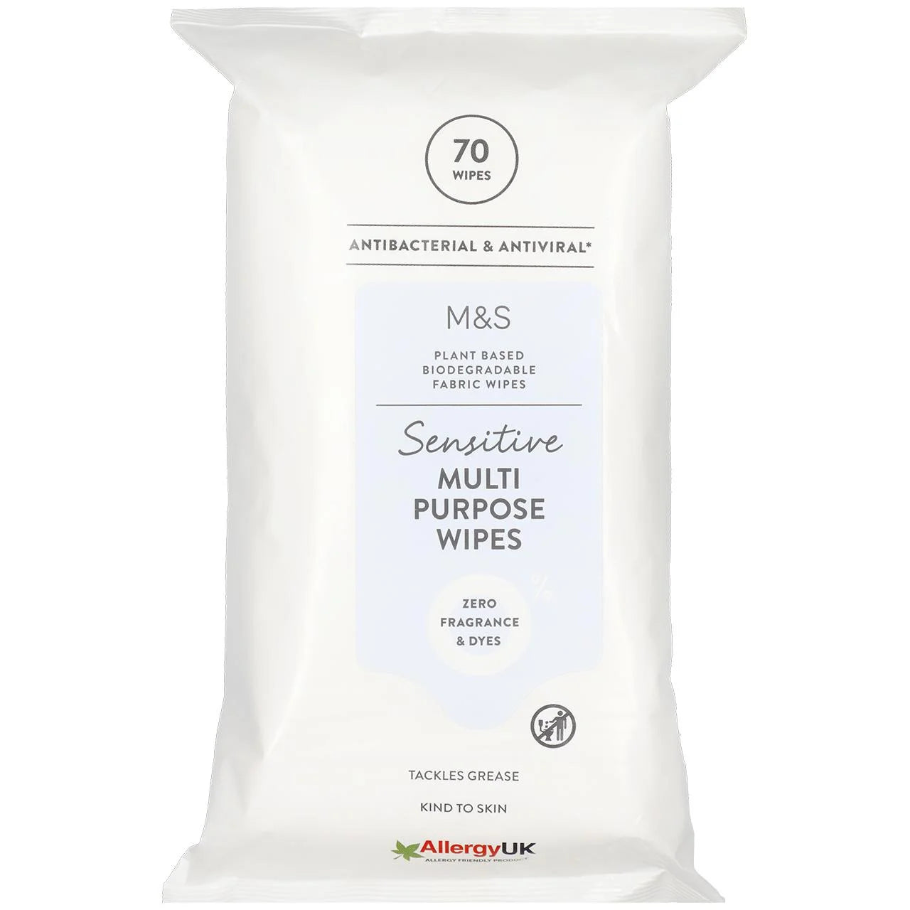 M&S Sensitive Multi Surface Wipes 70 per pack
