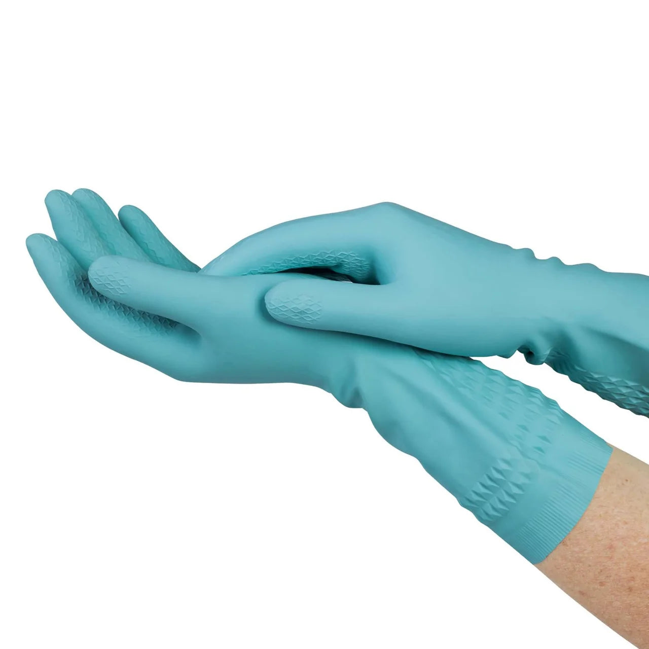 Spontex Soft Hands Cleaning Gloves M/L with Almond Oil & Cotton Lined 1 pair