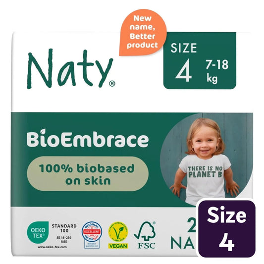 Naty BioEmbrace Nappies Size 4 (7-18kg) 26 per pack