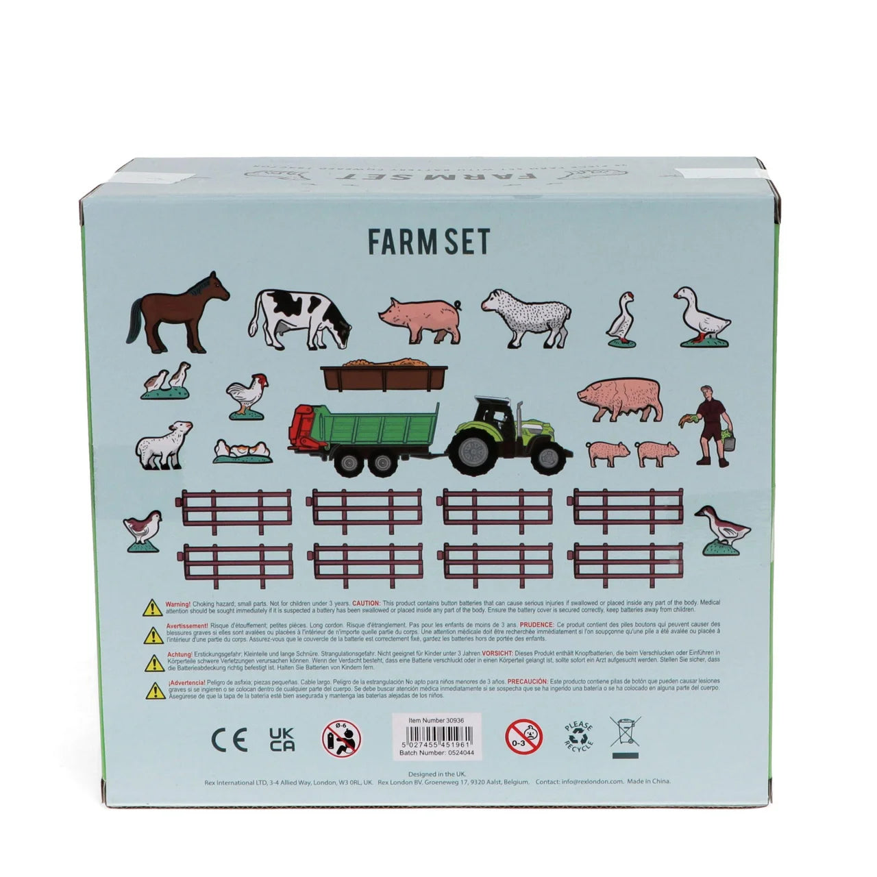 Rex London Farm Playset With Battery Tractor