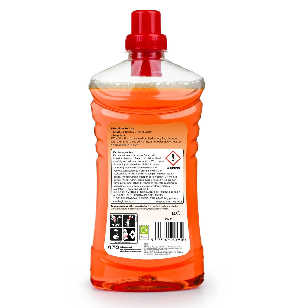 Elbow Grease Wood Floor Cleaner Concentrate Orange 1L