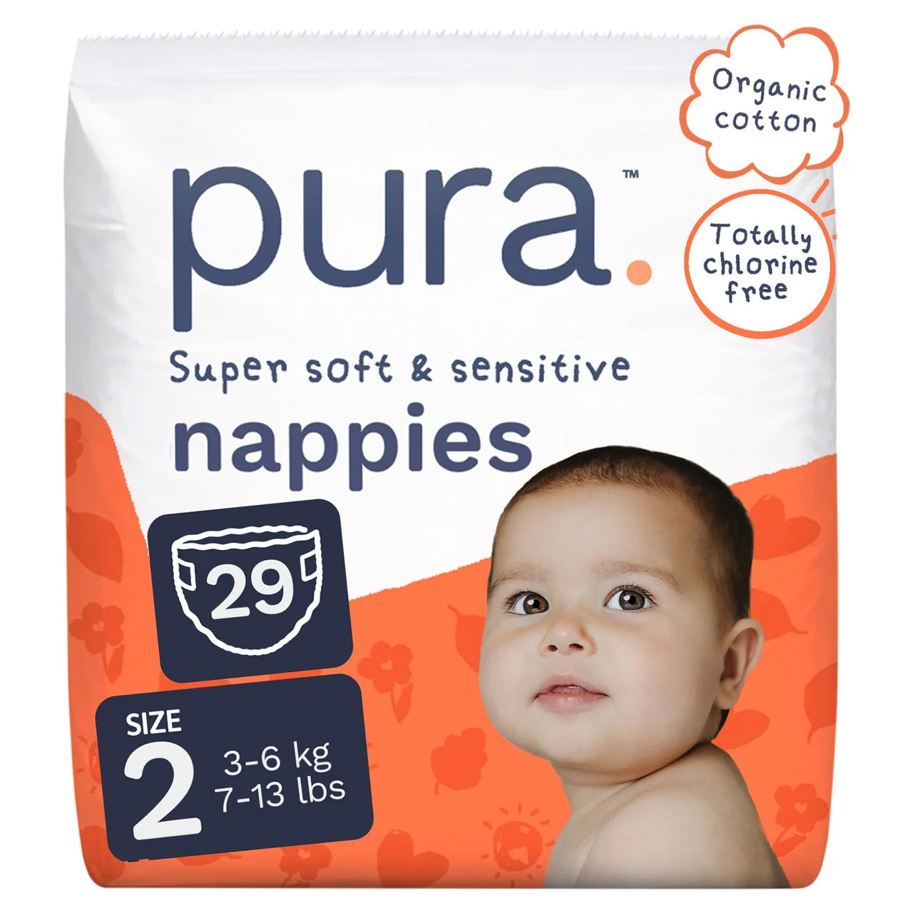 Pura Nappies Size 2, 29 per pack