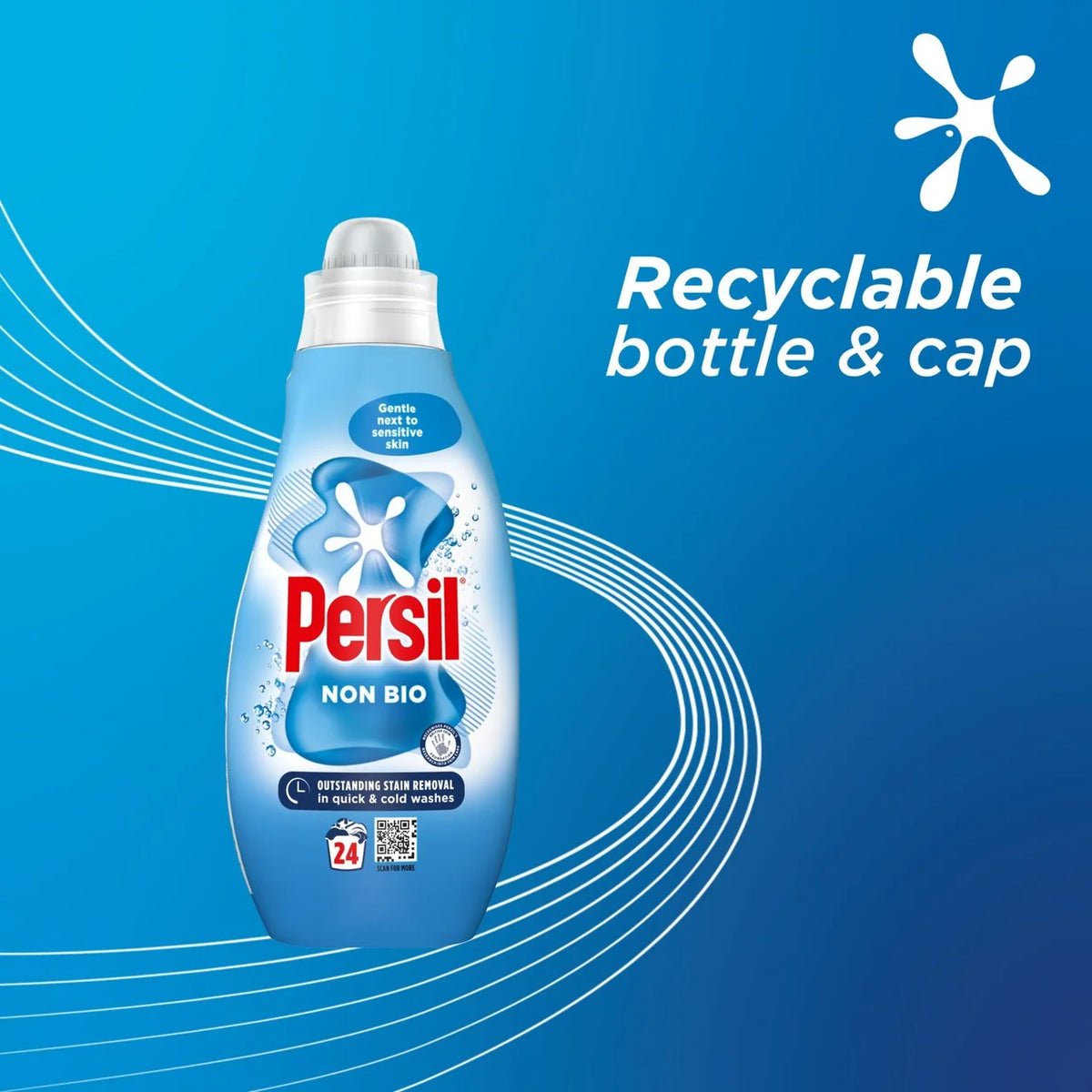 Persil Laundry Washing Liquid Detergent Non Bio 24 Washes 648ml