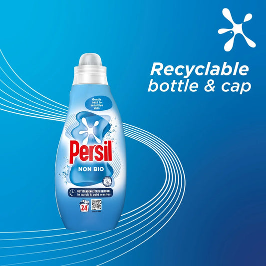 Persil Laundry Washing Liquid Detergent Non Bio 24 Washes 648ml