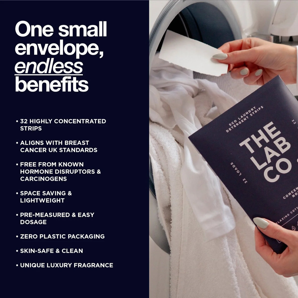 The Lab Co. Laundry Detergent Sheets Non Bio Relaxing Scent 32 Loads