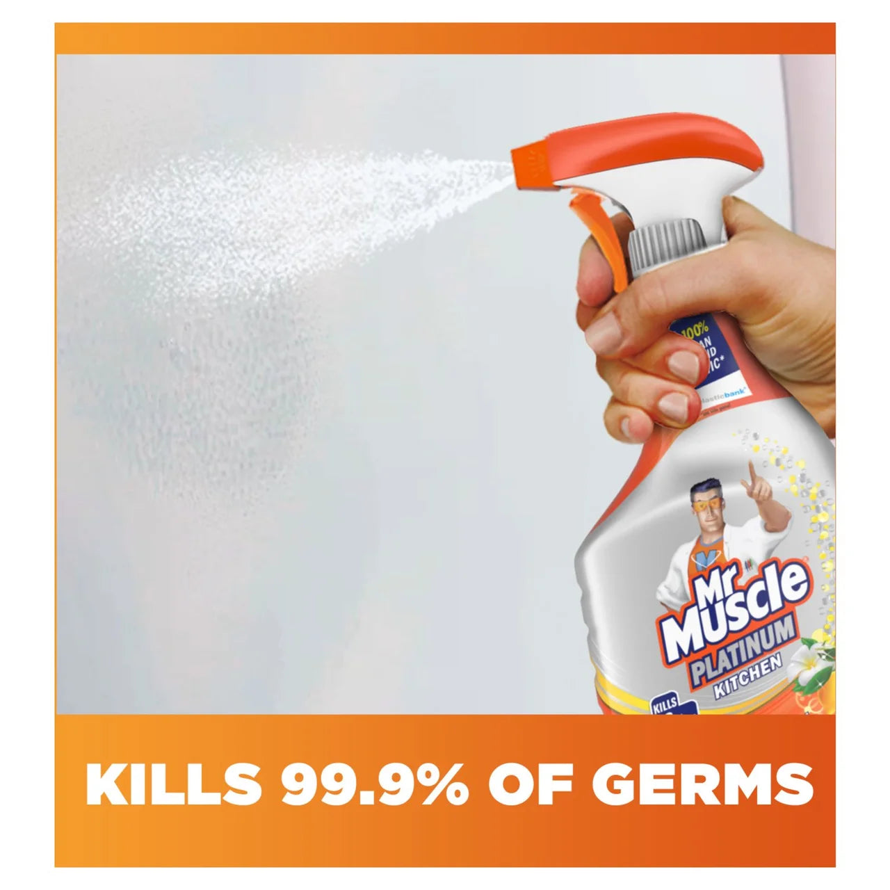Mr Muscle Platinum Antibacterial Kitchen Spray Citrus 750ml