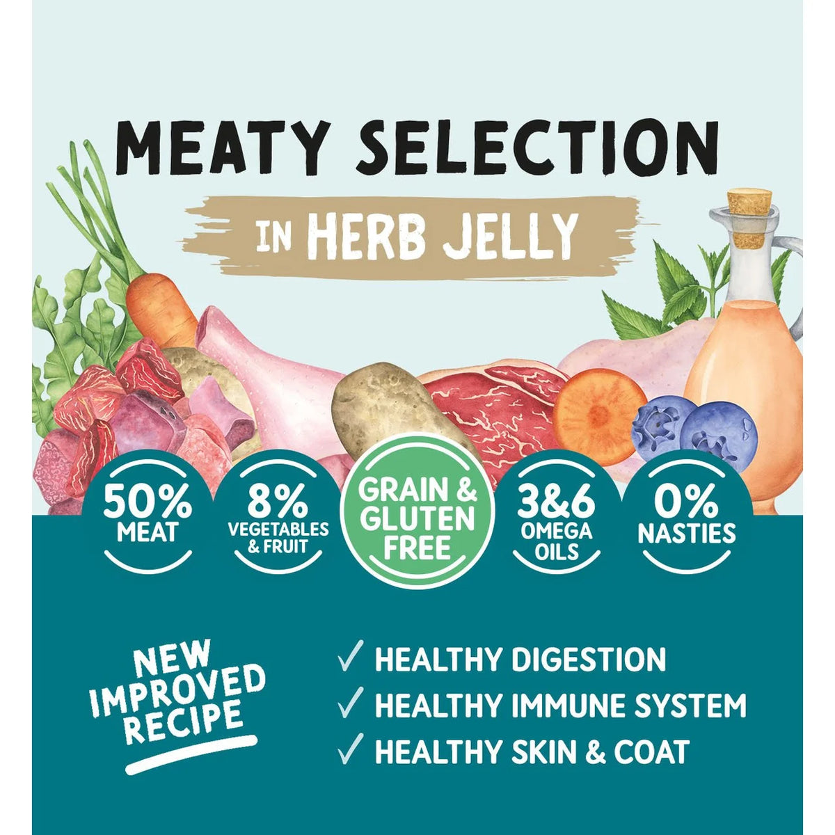 Naturo Adult Dog Grain & Gluten Free Variety Cans in Jelly 6 x 390g