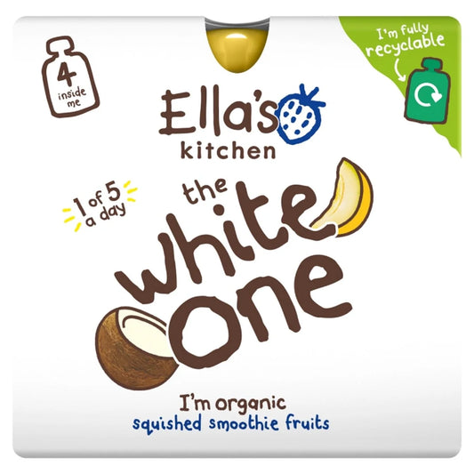 Ella's Kitchen The White One Smoothie Pouch Multipack 6+ Months 4 x 90g