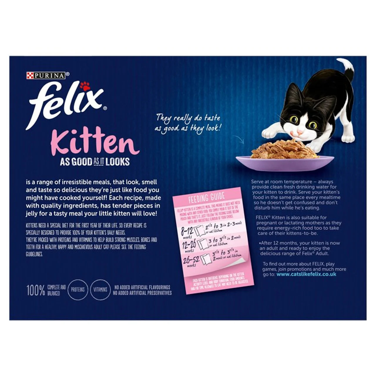 Felix As Good As it Looks Kitten Mixed in Jelly Wet Cat Food 12 x 85g