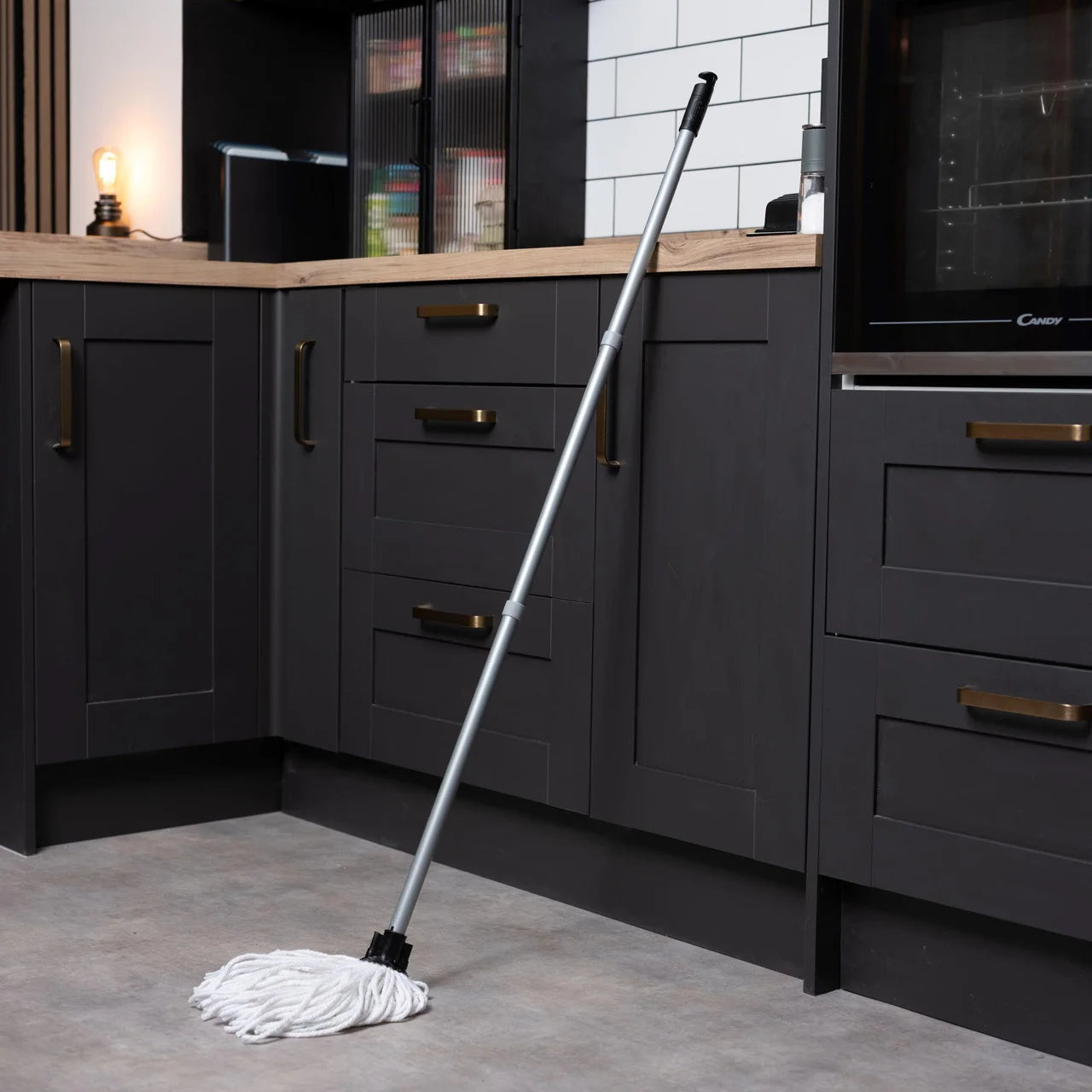 Addis Recycled Cotton Mop with Handle & Spare Replacement Refill Head 4 per pack