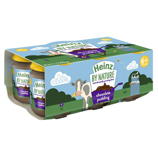 Heinz Chocolate Pudding Jars Baby Food 6+ Months 6 x 120g
