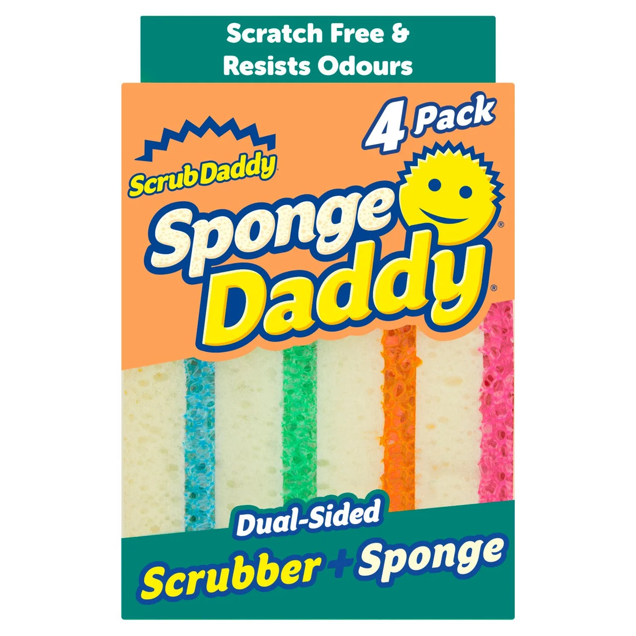 Scrub Daddy Sponge Daddy Colors 4 per pack