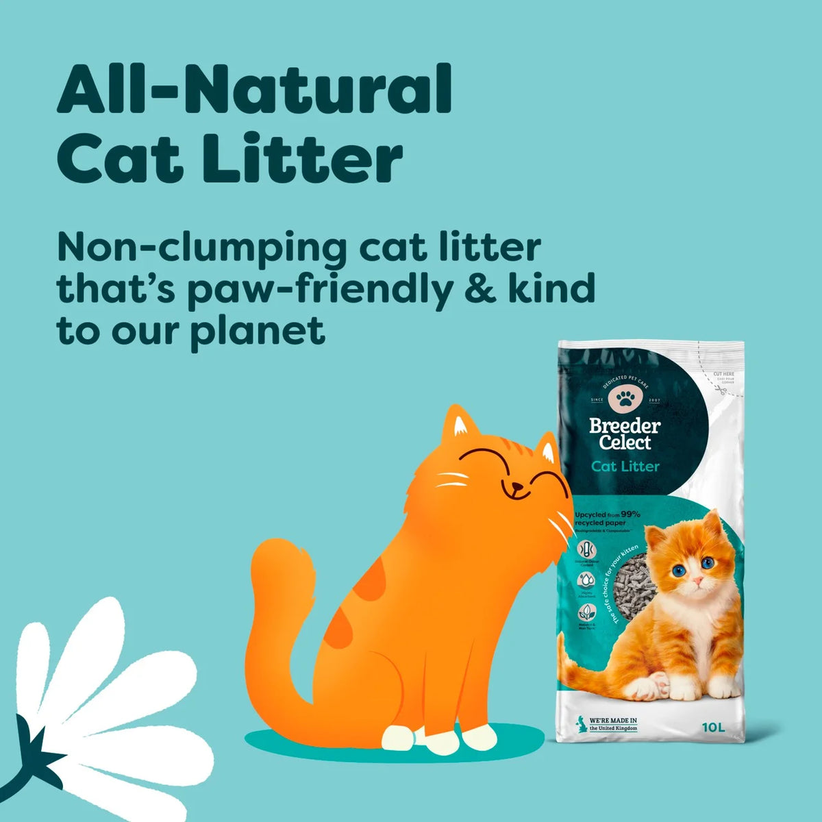 Breeder's Choice Paper Non Clumping Cat Litter 10L