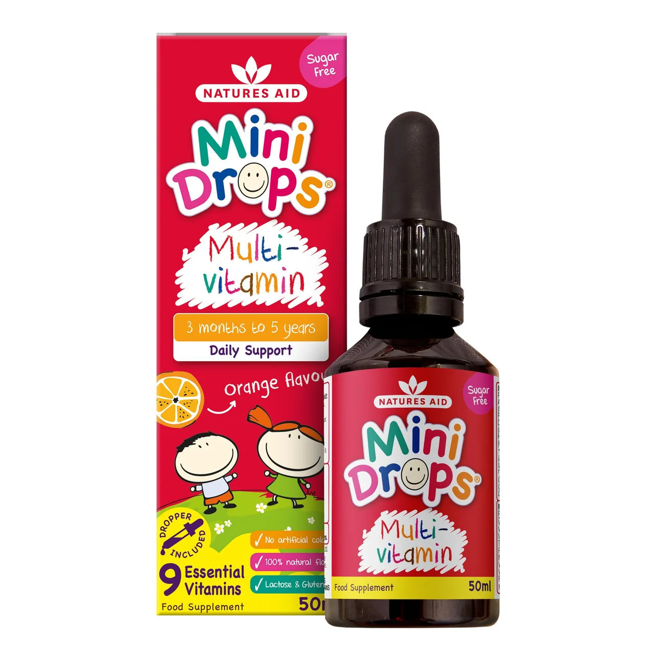 Natures Aid Mini Drops Multivitamin for Infants & Children 50ml