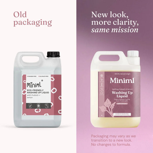 Miniml Washing Up Liquid - Rhubarb & Lemon 5L