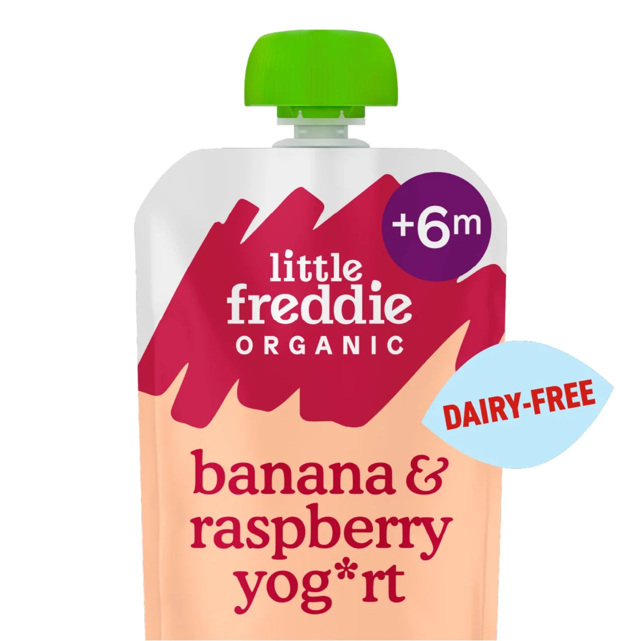 Little Freddie Dairy Free Banana & Raspberry Yoghurt Baby Pouch 6+ Months 90g
