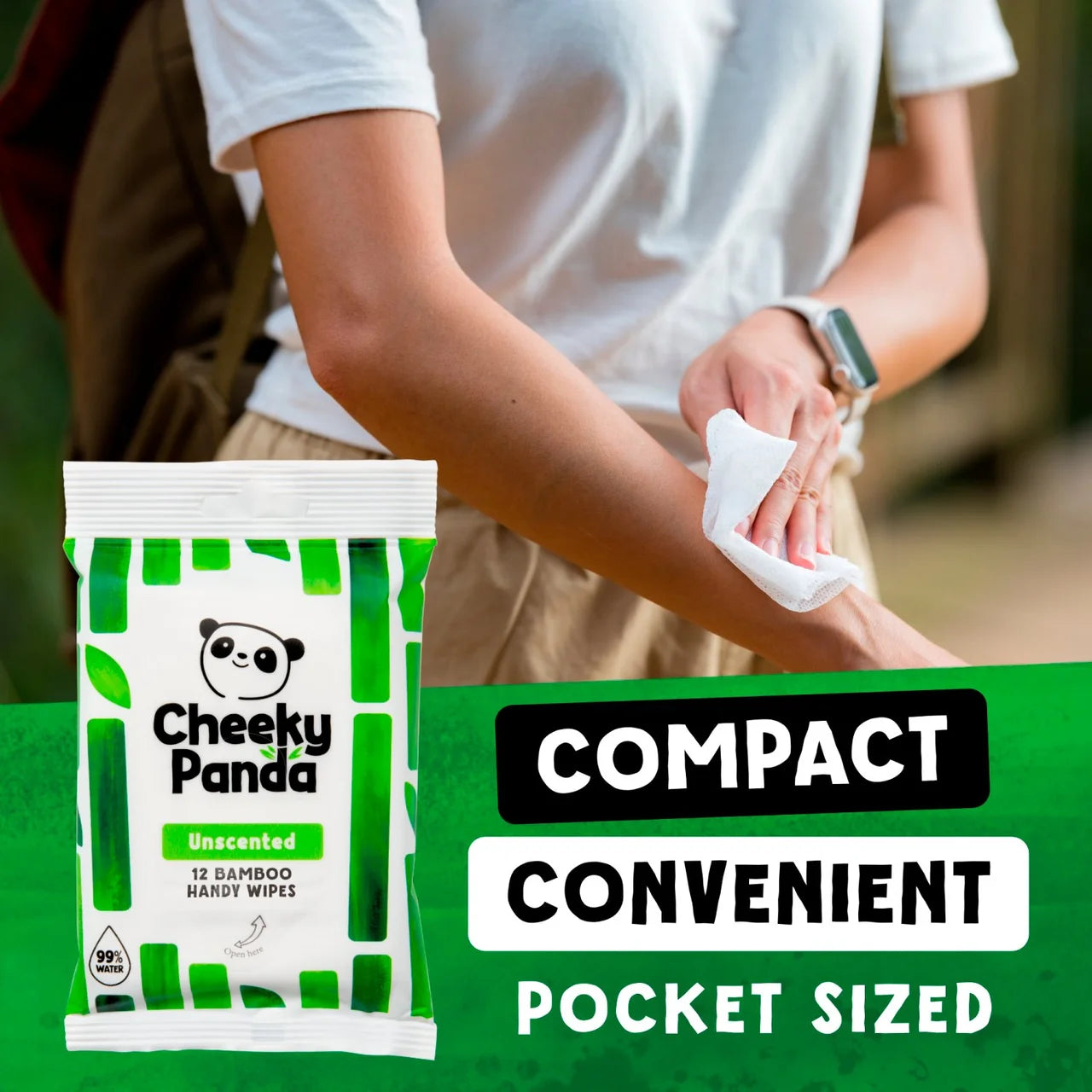 Cheeky Panda Bamboo Handy Wipes 12 per pack