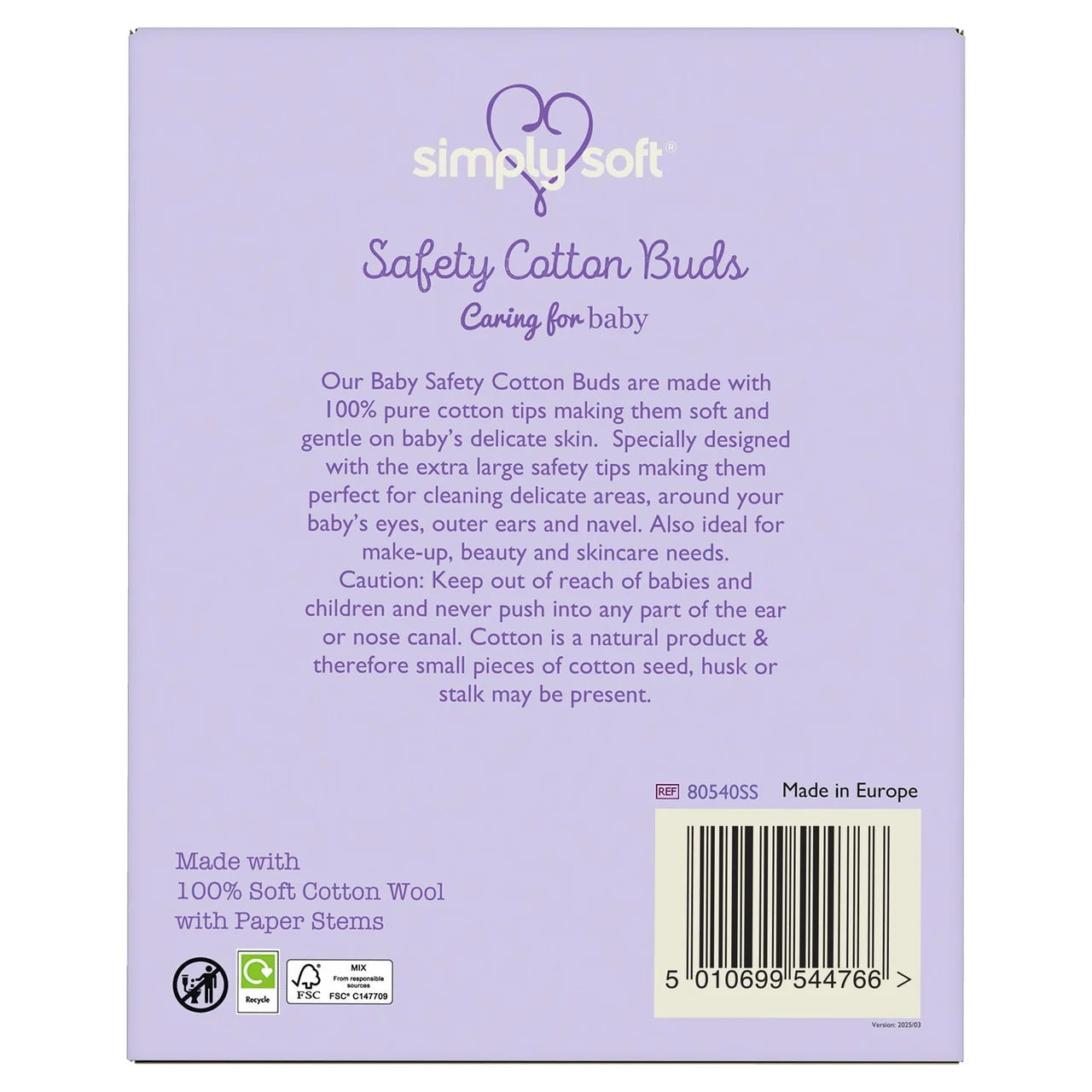 Simply Soft Baby Safety Buds 50 per pack