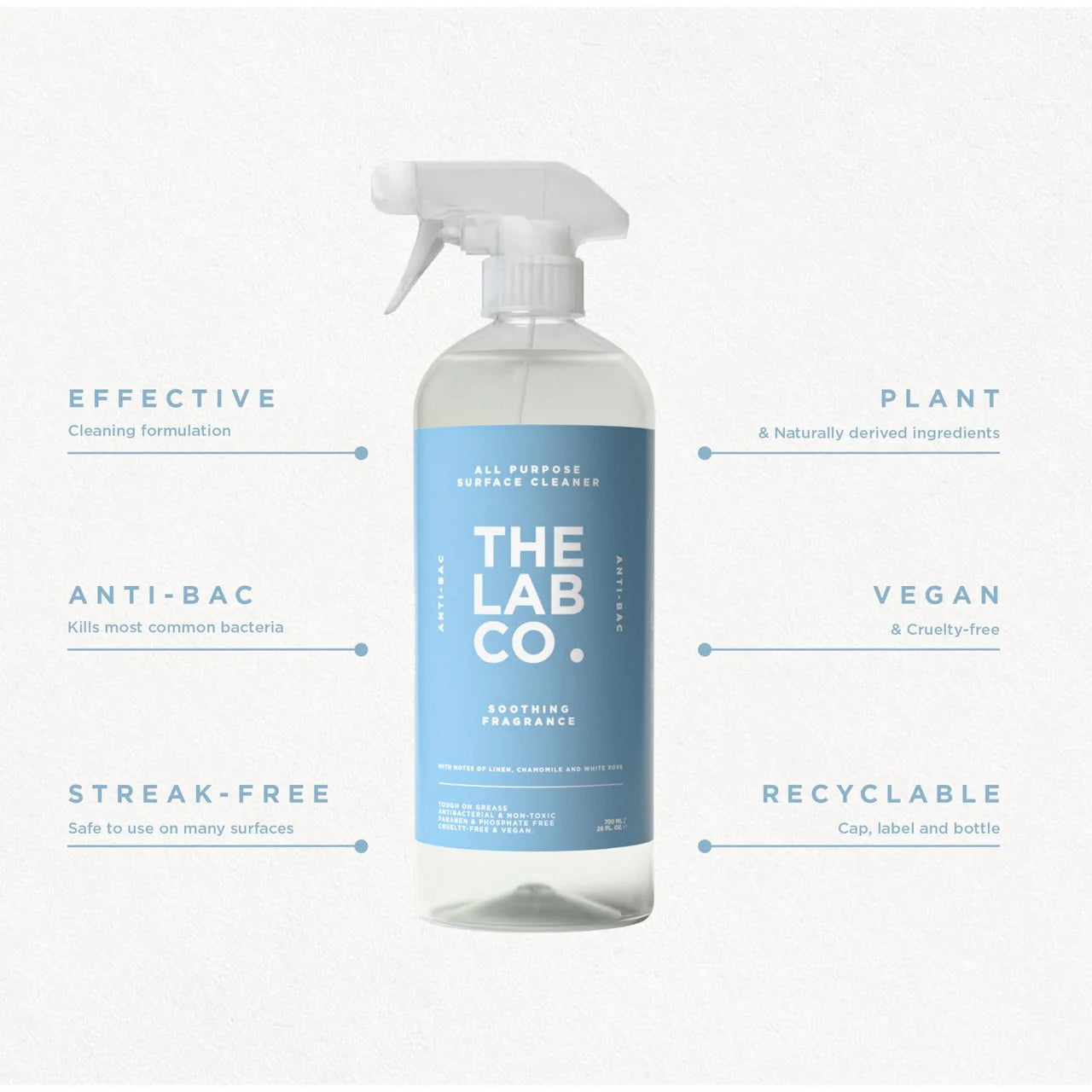 The Lab Co. Soothing All Purpose Cleaner Antibacterial 750ml