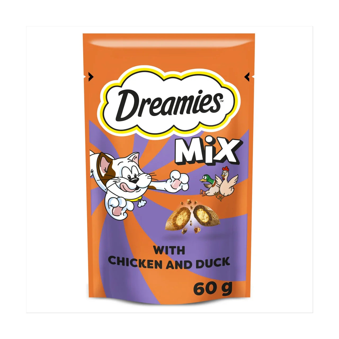 Dreamies Mix Cat Treat Biscuits with Chicken & Duck 60g