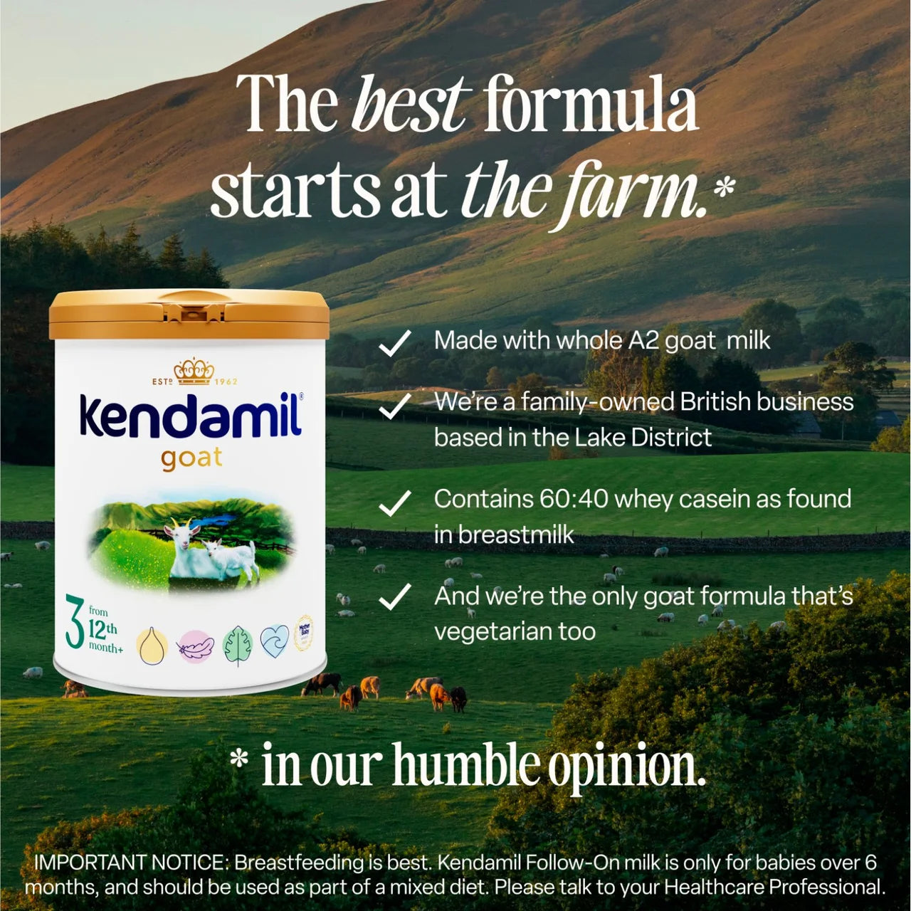 Kendamil Goat Toddler Milk Stage 3 From 12-36 Months 800g