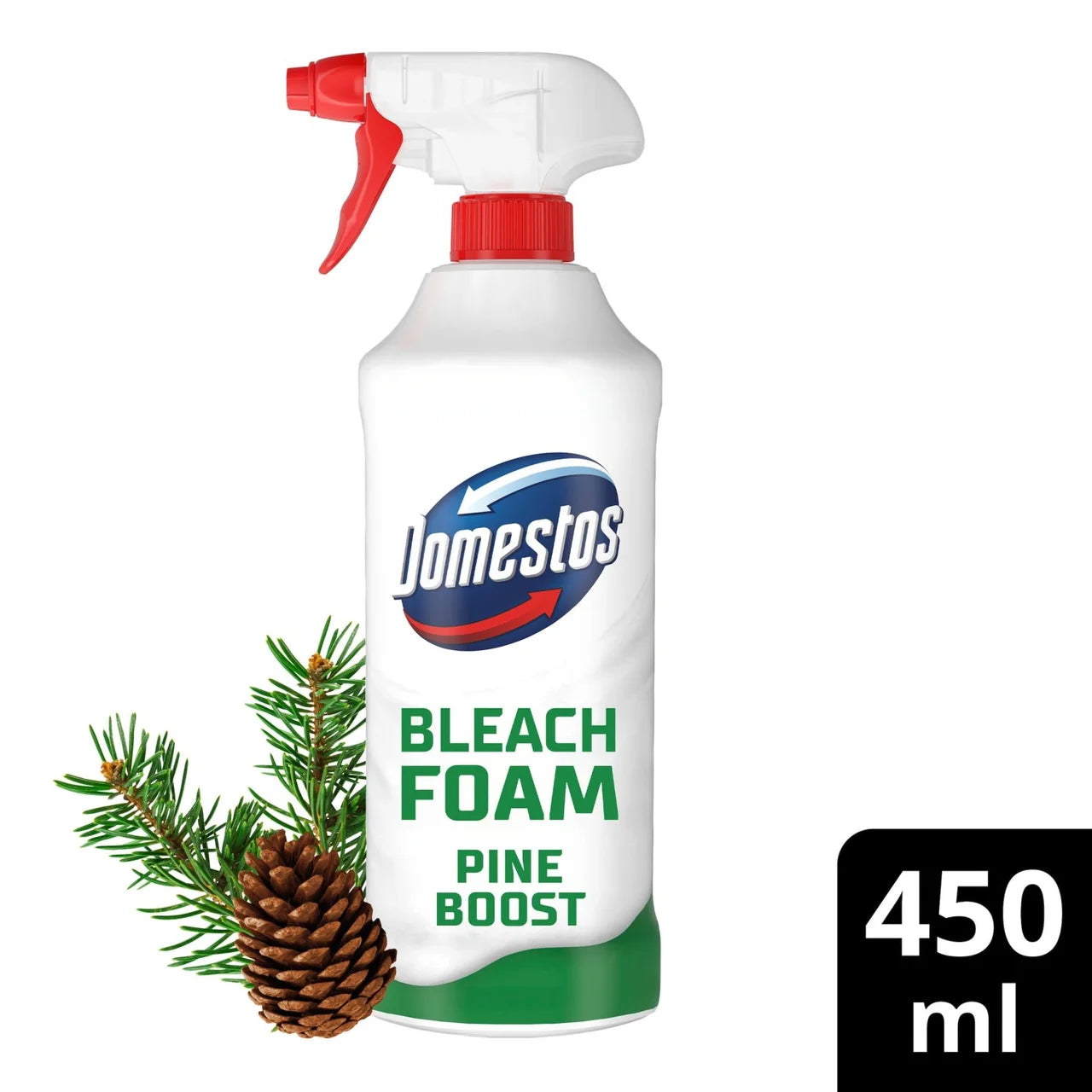 Domestos Bleach Foam Toilet and Bathroom Pine Fresh 450ml